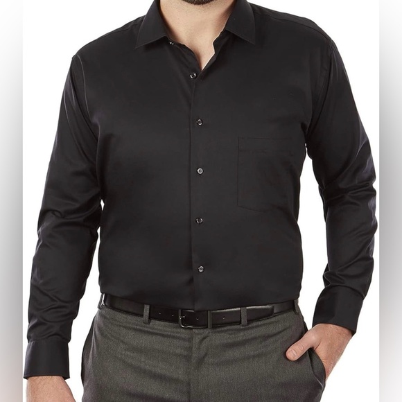 Van Heusen Black Flex Collar Button Down - Picture 1 of 8